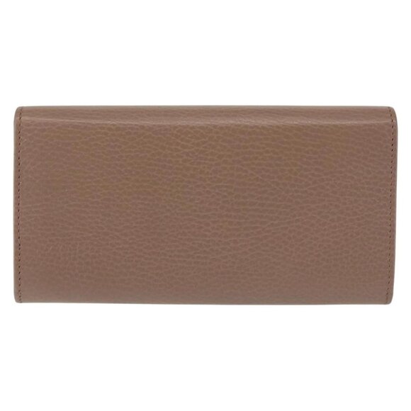 GUCCI GG Marmont Long Wallet Leather Light Brown 456116 Auth 142697 - Picture 2 of 16